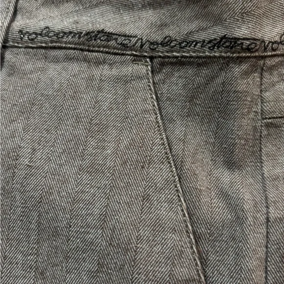 Volcom Herringbone Shorts Gray Brown Low Rise Stretch Size 11 Y2K - Picture 3 of 6